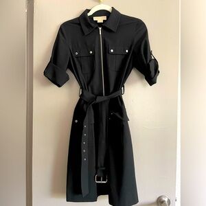 PETITE Medium Michael Michael Kors Black zip up dress